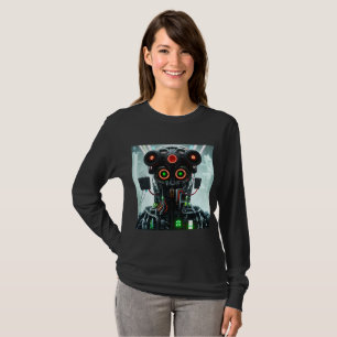 Robot 5 femmes noir à manches longues T-shirt