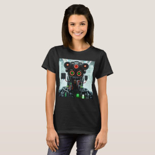 Robot 5 femmes noir T-shirt