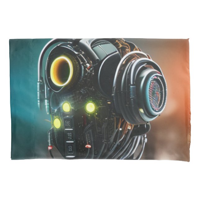 Robot 5 grey standard pillowcase (Front)