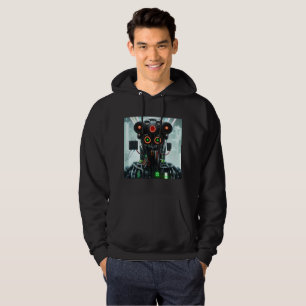  Robot 5 men black hooded sweatshirt