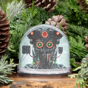 Robot 5 snow globe