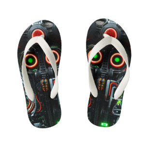 Robot 5 toddler flip flops