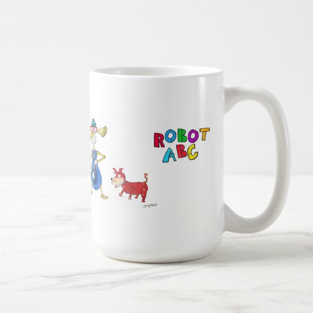 Robot ABC coffee mug by Jerry Hunt (Right)