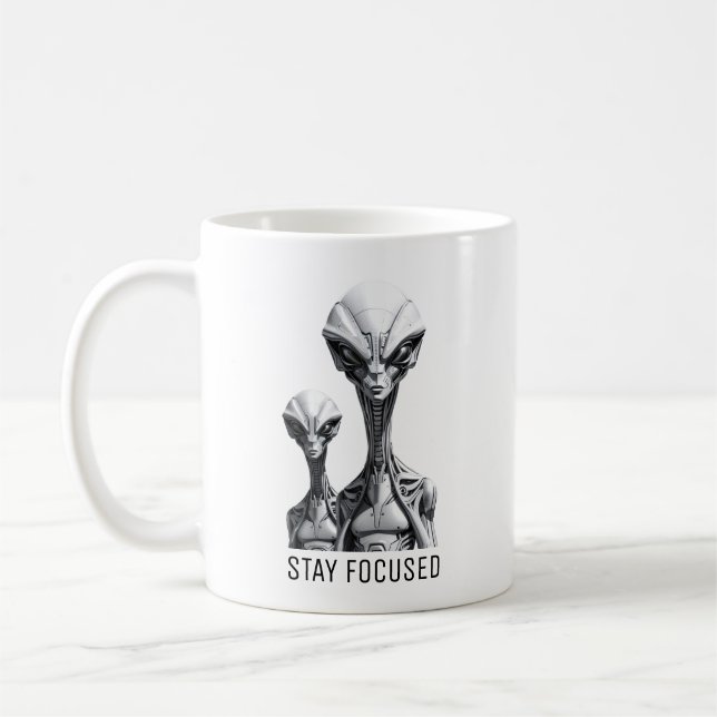 Robot Aliens Coffee Mug (Left)