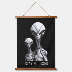 Robot Aliens Hanging Tapestry