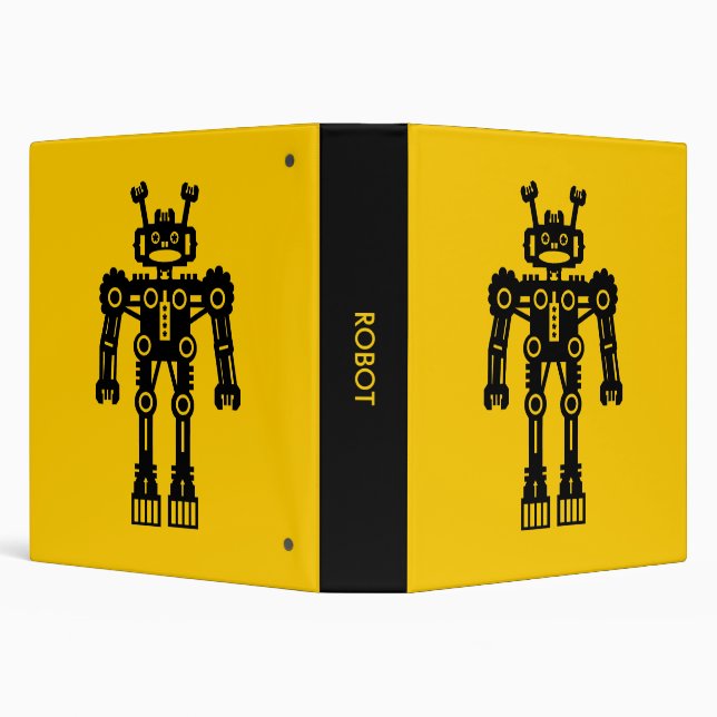 Robot - Amber (1.5in) Binder (Background)