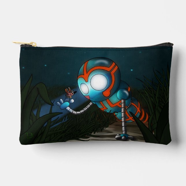Robot and Butterfly Accessory Pouch (Front)