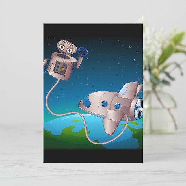 Robot And Spaceship Invitations (Creator Uploaded)