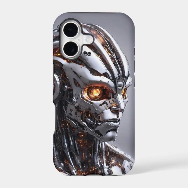 Robot Android Cyborg IA Chrome Futuriste (Verso)
