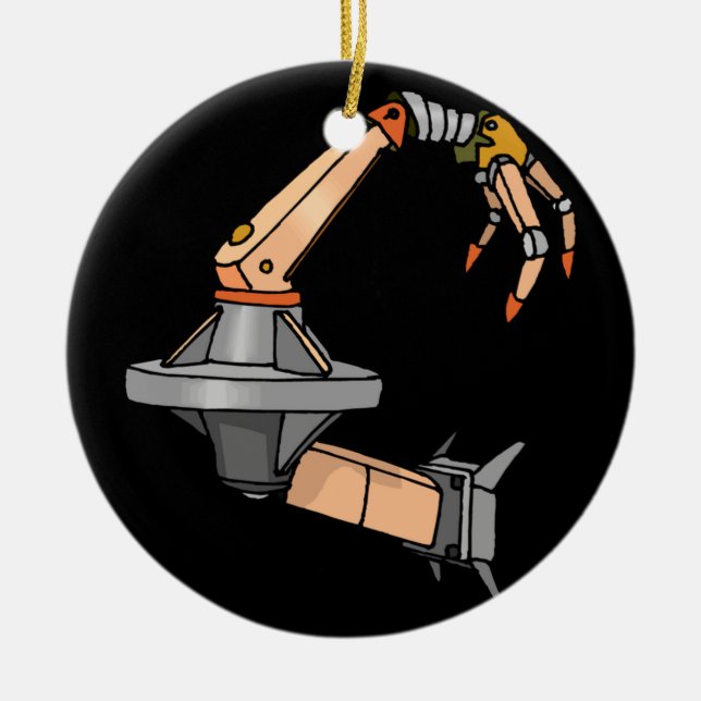 Robot Arm Ceramic Ornament (Front)