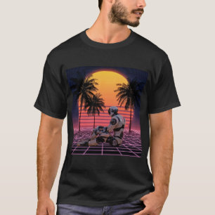 Robot at Rest in Neon Paradise T-Shirt