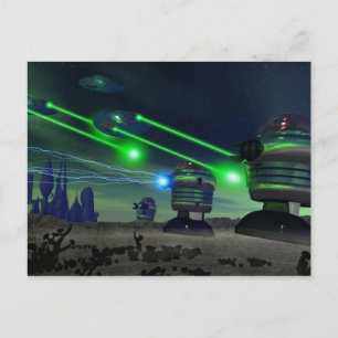 Robot Attack Postcard