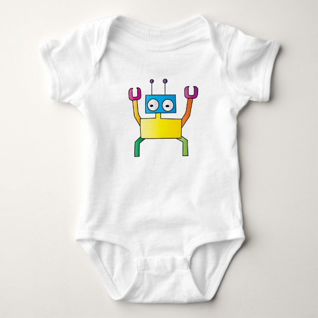Robot  baby bodysuit (Front)