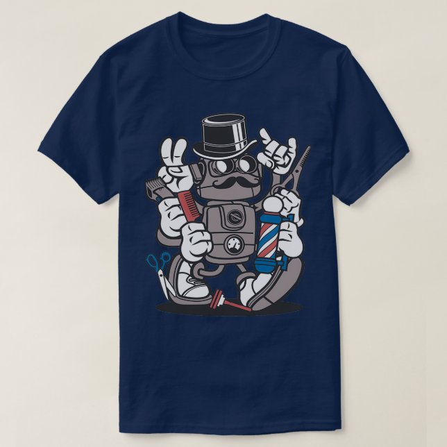 Robot Barber Classic TShirt (Design devant)