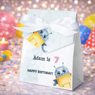 Robot Birthday Party kids Favor Box