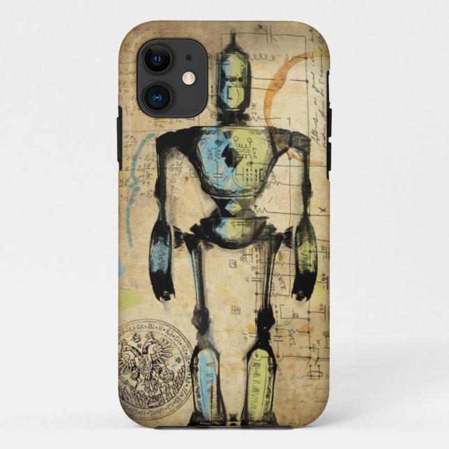 Robot Blueprint #1 Case-Mate iPhone Case (Back)