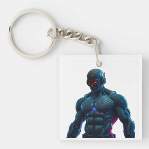 Robot Bodybuilder Keychain