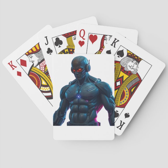Robot Bodybuilder Playing Cards (Back)