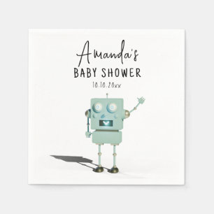 Robot boy Baby Shower  Napkin