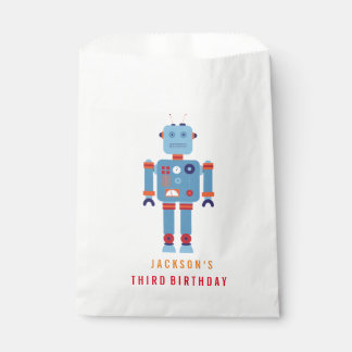 Robot Boy Party Favour paper bag