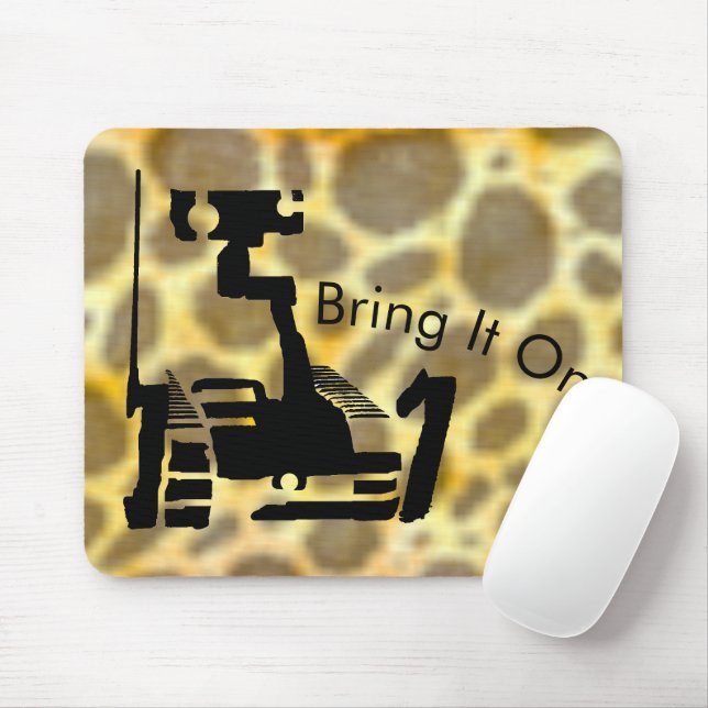 Robot 'Bring It On' Mousepad (With Mouse)
