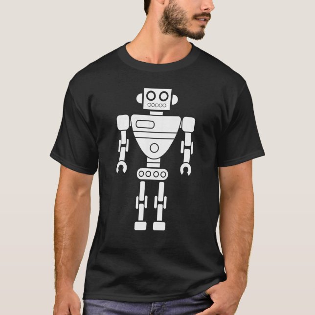 Robot Builder Droid Robotics Engineer Science Fict T-Shirt (Front)