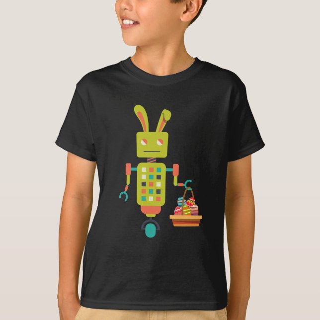 Robot Bunny Pâques TShirt (Devant)