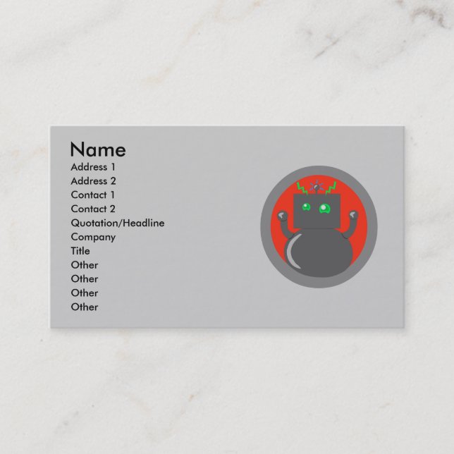 Robot Business Cards (Front)