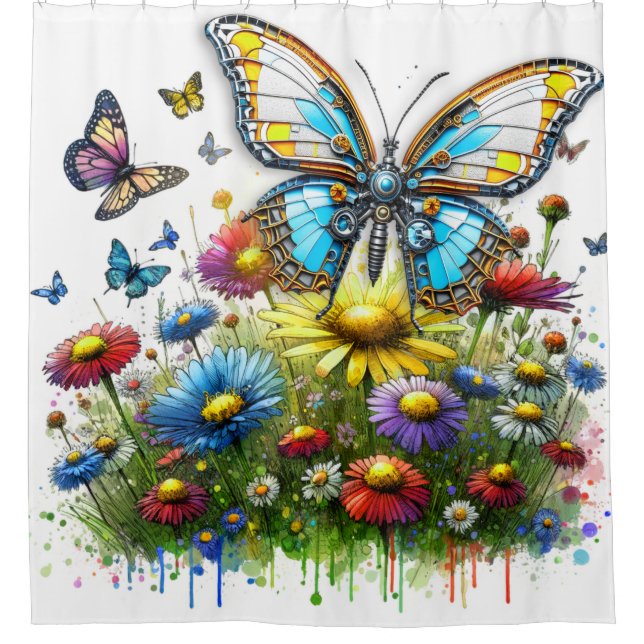 Robot Butterfly and Wildflowers (Front)