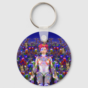Robot Butterfly Keychain