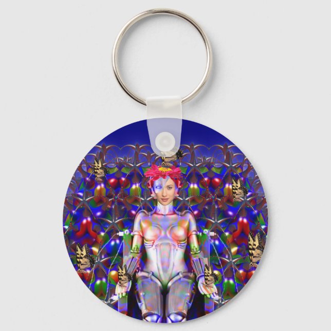 Robot Butterfly Keychain (Front)