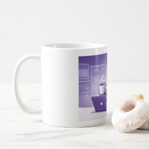 Robot buvant du café, tasse classique, 33 cl