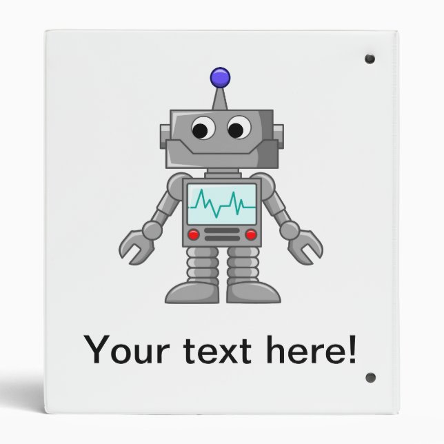 Robot cartoon binder (Back)