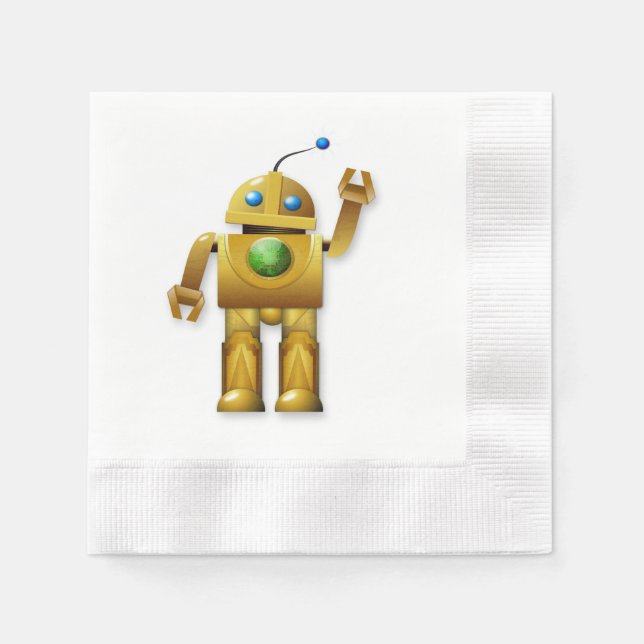 Robot cartoon napkin (Front)