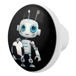 Robot Ceramic Drawer Handle Knob Cabinet Pull 
