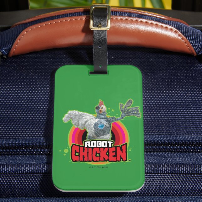 Robot Chicken Character Logo Luggage Tag (Front Insitu 2)