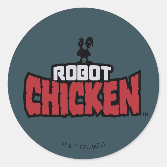 Robot Chicken Logo Classic Round Sticker (Front)