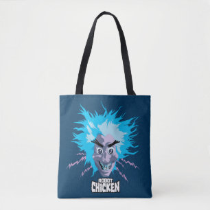 Robot Chicken Scientist Head Graphic Tote Bag