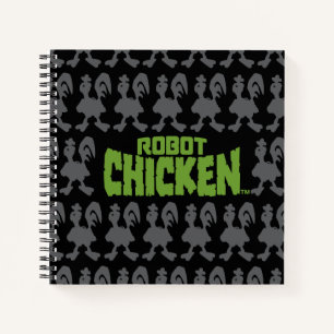 Robot Chicken Silhouette Pattern Notebook