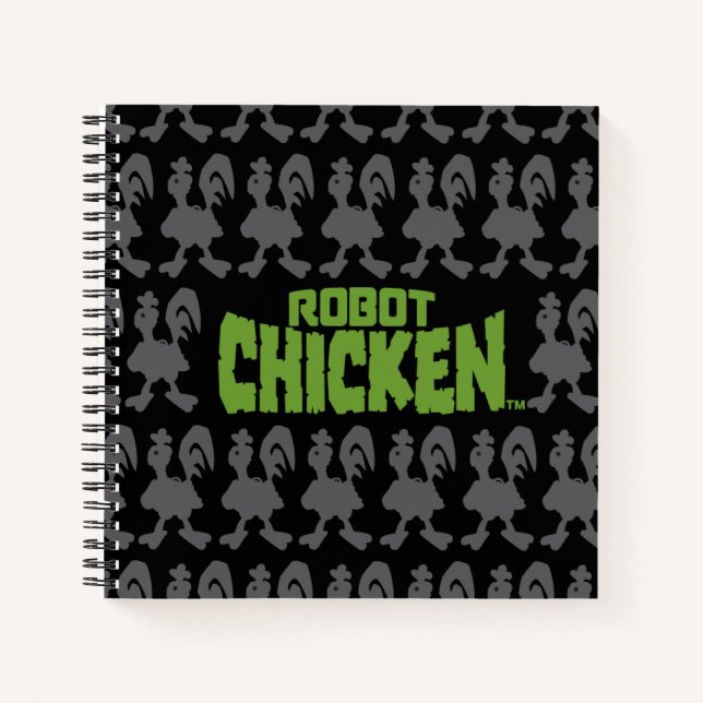 Robot Chicken Silhouette Pattern Notebook (Front)