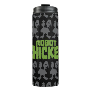 Robot Chicken Silhouette Pattern Thermal Tumbler