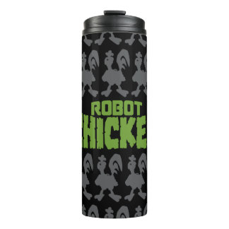 Robot Chicken Silhouette Pattern Thermal Tumbler