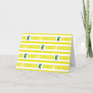 Robot Chicken Stripe Pattern Card
