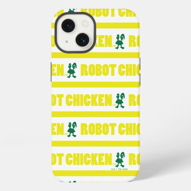 Robot Chicken Stripe Pattern iPhone Case (Back)