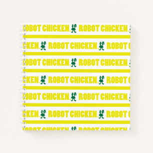 Robot Chicken Stripe Pattern Notebook
