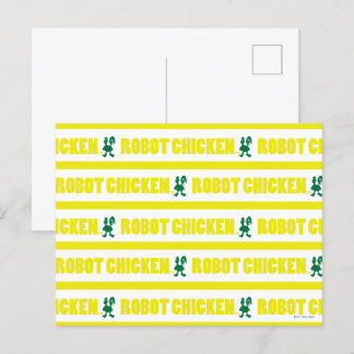 Robot Chicken Stripe Pattern Postcard