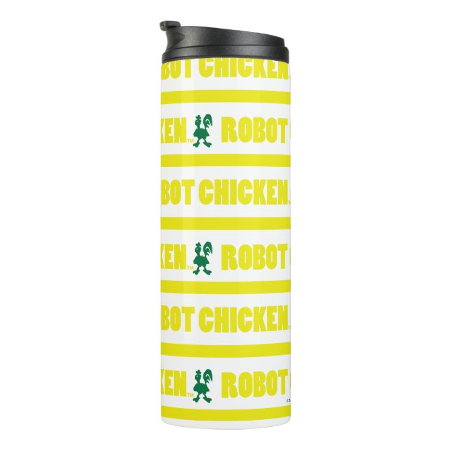 Robot Chicken Stripe Pattern Thermal Tumbler (Rotated Right)
