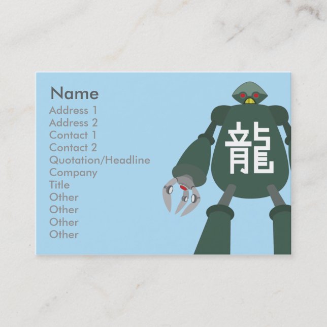 Robot - Chubby Business Card (Front)