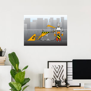 Robot Construction Worker Poster