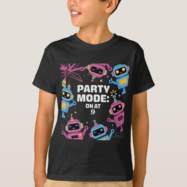Robot Cool Tendance Enfants Anniversaire T-shirt (Devant)